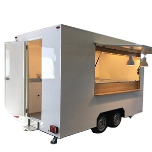 High Demand Mobile Snack & Hotdog Food Truck Fast <b>Towable</b> Food Trailer for Ice Cream and Snack Serving Aluminum Material - Product Image 1