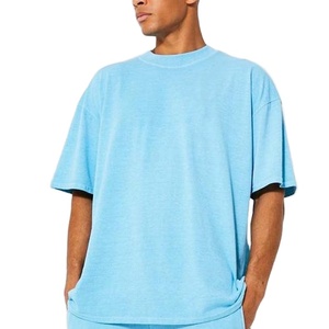 Best Selling Customized Logo Breathable <b>Knitted</b> Solid Summer Casual 2-Piece Oversized Men's Shorts <b>Set</b> with Embroidery 2027 - Product Image 2