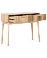 Table console en teck massif au design moderne pour usage intérieur, matériau de haute qualité avec finition en bois naturel