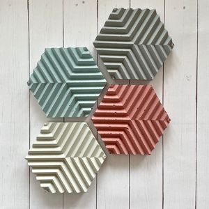 Dessous de verre moderne en MDF carré de 3.75 pouces Tradition unique Dessous de verre promotionnel à dos en liège - Product Image 2