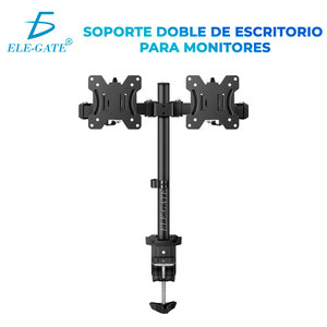 Supporto da Scrivania per Doppio Monitor TV con Inclinazione a 90 Gradi, Montabile a Parete per Schermi da 13\"-27\" con Dimensione Massima dello Schermo di 32\" - Nuovo e Disponibile - Product Image 3