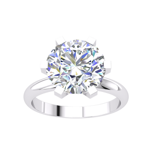 Anillo de Compromiso de Lujo para Mujer, Oro Amarillo y Blanco de 9K, Diamante Cultivado en Laboratorio de 2.55 Quilates, Claridad VS, Color EF, Corte Brillante, Certificado IGI - Product Image 5