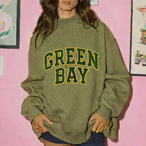 Sudadera de Cuello Alto de Alta Calidad, Diseño de Cuello Alto Holgado para Mujer - Product Image 3