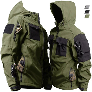 Veste Softshell pour homme, imperméable, double isolation thermique, pour sports d'hiver, logo personnalisé OEM - Product Image 1