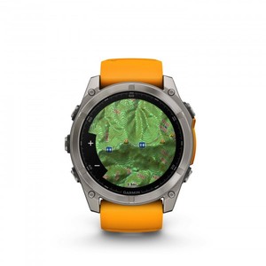 À vendre : Montre connectée multisports Garmin Fenix 8 - 51 mm AMOLED Sapphire GPS, boîtier titane saphir, couleur orange - Product Image 1