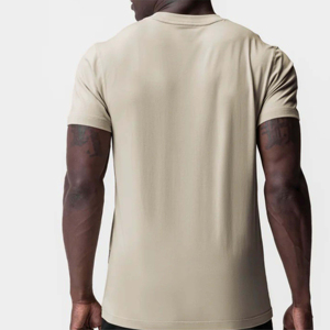 T-shirt personnalisé en coton/fibre de bambou pour homme – Qualité supérieure 300 g/m², coupe ample, motif uni, lettres imprimées, séchage rapide, idéal pour la vente en gros et l'étiquetage privé - Product Image 5