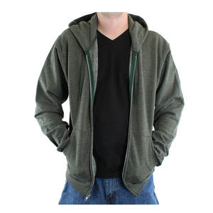 Custom Logo Solid Color Heavyweight Zip up <b>Men</b> <b>Hoodies</b> <b>Thick</b> Cotton French Terry <b>Thick</b> Oversized Zip up <b>Hoodies</b> <b>for</b> <b>Men</b> - Product Image 3