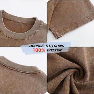 Impression personnalisée Streetwear T-shirt vierge grande taille vêtements pour hommes 230g lavage à l'acide T-Shirt hommes Vintage surdimensionné t-shirts Stock - Product Image 6