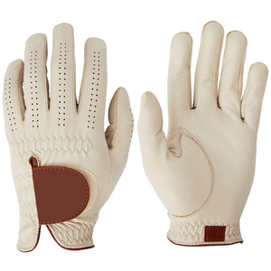 Gants de golf en cuir Cabretta sur mesure OEM, fermeture auto-agrippante, légers, doigts complets, main droite, vente en gros, marque privée - Product Image 1
