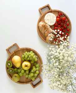 Assiette carrée en bois de hêtre moderne minimaliste Plateau décoratif en bois naturel pour café, collations, charcuterie, vaisselle en bois - Product Image 3