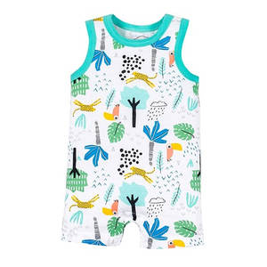 Combinaisons à rayures grises pour bébés garçons en gros, fermeture à pression sans nickel, taille OEM, impression, fabricant d'usine - Product Image 2