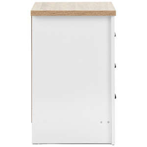 โต๊ะข้างเตียง3ลิ้นชักสีขาวแบบนอร์ดิกที่ทันสมัยหรูหราโต๊ะข้างเตียงไม้เนื้อแข็งสีขาวเฟอร์นิเจอร์ห้องนอนคลาสสิกพับเก็บได้สำหรับใช้ในบ้าน - Product Image 6