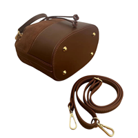 Sac seau vintage en cuir véritable, nouveau design, mode bohème, sac bandoulière pour femme, fermeture éclair antivol portable