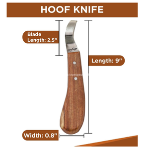 Cuchillo profesional para pezuñas, herrador de caballos, herramientas para pezuñas, cuchillos para recortar ganado, hoja de acero inoxidable de doble cara - Product Image 3