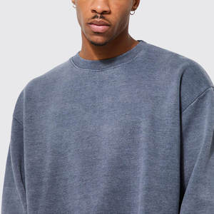 Sweat à capuche vintage double couche délavé à l'acide avec logo personnalisé pantalon de survêtement streetwear survêtements grande taille XL Boxy soleil hiver - Product Image 3