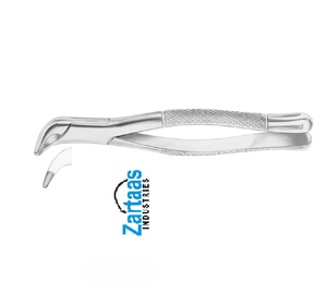 Fórceps de extracción de acero inoxidable de alta calidad incisivos inferiores y raíces Fig 203 Fabricante y exportador - Product Image 4