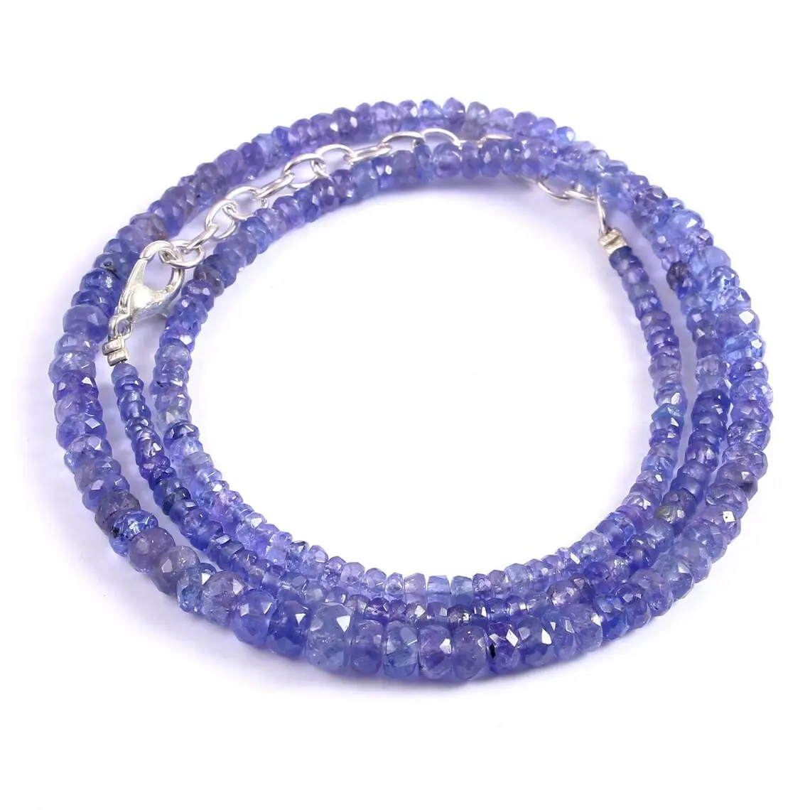 Tanzanite Blue Diamond Tz Gemstone Sinal Do Zodíaco Facetado Rondelle Beads Fine Jewelry Colares