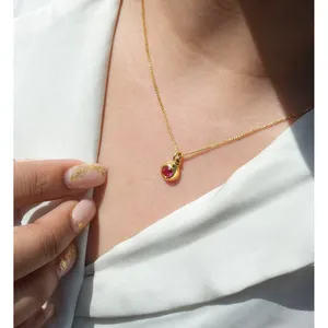 สร้อยคอประดับพลอยประจำเดือนตุลาคม เครื่องประดับแฟชั่นแบบเลเยอร์ - Product Image 6