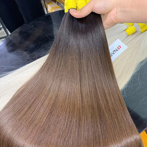 Extensiones de cabello humano Remy virgen vietnamita a granel de 100g a precio de fábrica, máquina de doble trama, cabello Nasa en todos los colores - Product Image 1
