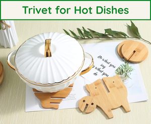 Set de dessous de verre créatif en bois de pin pour table Napperon et coussin uniques pour les amoureux des animaux - Product Image 4