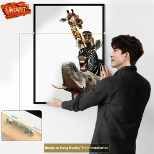 Modern Glossy <strong>Nursery</strong> <strong>Safari</strong> Animal <strong>Nursery</strong> Canvas Wall Art Poster Children Room Animal Picture Wall Hanging Crystal Paintings - Product Image 4