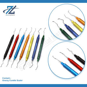 <b>Dental</b> Gracey Scaler Set 7PC High Quality Stainless Steel Manual CE Certified Class I Instrument Manufacturer Pakistan A+ Grade - Product Image 3