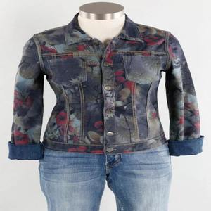 Veste en jean réversible pour femme, logo personnalisé, manteau d'hiver en coton bleu délavé à séchage rapide - Product Image 1