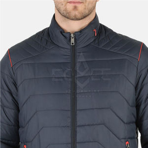 Chaqueta acolchada de invierno hecha a medida con cuello levantado de estilo callejero para hombre con logotipo personalizado con mangas largas y relleno de algodón - Product Image 5