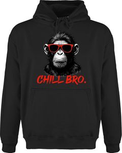 Men's Heavyweight <b>600gsm</b> Polyester/Cotton Cartoon Lined Casual Outdoor Printed <b>Hoodie</b> Stringless Pullover Plain Color Oversized - Product Image 1