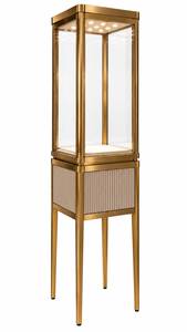 Vitrine de luxe en verre pour bijoux, cadre doré, présentoir pour colliers et bagues, comptoir pour salon ou magasin de détail - Product Image 5