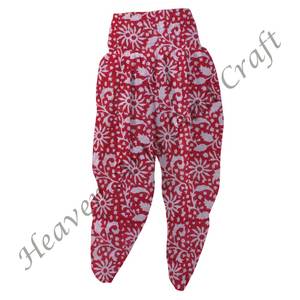 Otoño/Invierno Pijama estampado de algodón puro de bloque de mano patrón Floral suave cintura elástica de longitud completa para verano primavera-Mujer - Product Image 5