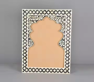 Marco de espejo con incrustaciones de hueso de lujo Espejo de pared con incrustaciones de hueso Espejo con incrustaciones de hueso de la mejor calidad por artesanía creciente - Product Image 2