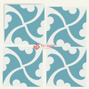 Carreaux en ciment 200x200 Carreaux géométriques rétro en grès émaillé faits à la main pour les murs et les sols intérieurs élégants - Product Image 2