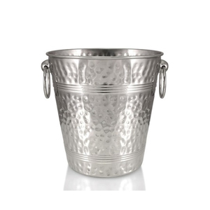 Cold <b>Drinks</b> Ice Bucket in Galvanized Metal with Handmade Silver Finished Perfect for Parties and <b>Outdoor</b> Events - Product Image 1