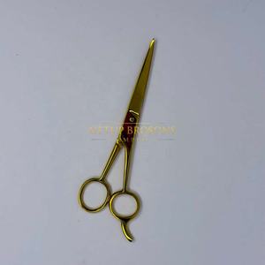 Ciseaux de barbier professionnels en acier inoxydable pour droitiers, manche long, pointe arrondie, qualité salon - Product Image 3