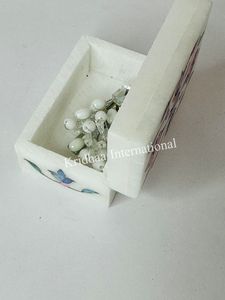 Boîte à bijoux élégante artisanale en stéatite marbrée pour artisans indiens Produit fait main de bonne qualité Meilleur prix auprès de vendeurs indiens - Product Image 2