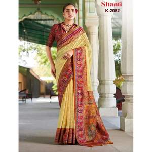 Presentación de Superhit Designer Pashmina Multi Thread Heavy Party Wear Saree Fabricante por Saurya Life Style Surat - Product Image 2