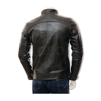 Chaquetas de cuero genuino para hombres, abrigos cálidos forrados acolchados para tienda de ropa al por mayor