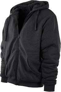 เสื้อฮู้ดโอเวอร์ไซส์แบบรูดซิปสำหรับผู้ชายเสื้อมีฮู้ดผ้าฟลีซซับในทรงบ็อกซี่แบบปัก - Product Image 2