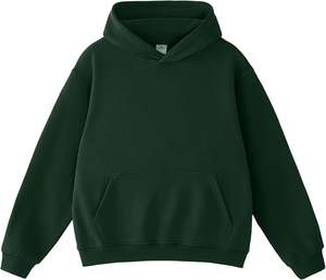 เสื้อฮู้ดสวมหัวโอเวอร์ไซส์ของผู้ชายเสื้อกันหนาวขนแกะผ้ากำมะหยี่สำหรับฤดูหนาวผ้าขนแกะผ้ากำมะหยี่ผสมผ้าฝ้ายเทคนิคพัฟลายทึบมีฮู้ดสำหรับ - Product Image 2