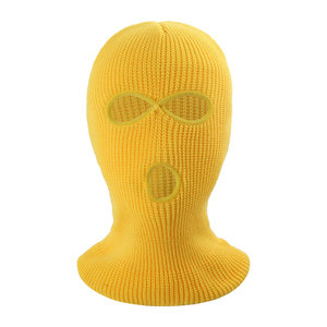Cubierta de cara completa de punto Polaina de cuello de esquí Punto cálido Pasamontañas de invierno Máscara de esquí de 3 agujeros para hombres Mujeres Adultos Deportes al aire libre - Product Image 2