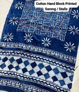 Pareos de algodón de nuevo diseño, pareo, bloque de mano único, hecho originalmente en la India por artesanos indios, envoltura para cubrir para mujeres 2025 - Product Image 2