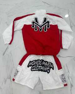 Conjunto de pantalones cortos estampados de dos piezas personalizables Ropa de jogging informal de alta calidad para fitness Plus Longitud de media manga XXL Summer Logo Plus - Product Image 1