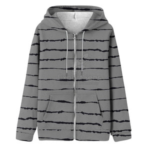 Sudadera con capucha ligera y transpirable con cremallera para la comodidad diaria Sudadera con capucha clásica con cremallera completa con tela suave - Product Image 1