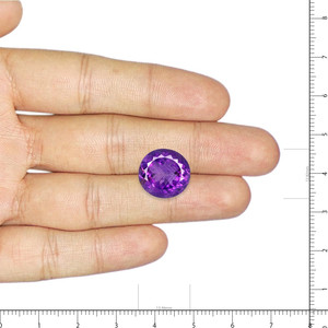 Ametyste facettée de 11,58 carats, taille coussin naturelle, saphir rose synthétique de laboratoire certifié GIA, moissanite synthétique traitée thermiquement 10 mm - Product Image 3