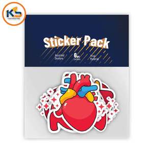 Pegatinas de Vinilo Resistentes a los Rayos UV, Ecológicas e Impermeables |   100 Piezas de Pegatinas Personalizadas con Logotipo para Niños, Embalaje en Bolsa de Polietileno, Tarjeta de Encabezado - Venta al por Mayor - Product Image 5