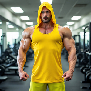 Bodybuilding Sweat à capuche sans manches Running Workout Singlet Tops Gilet Hommes Bodybuilding Sleeveless Hoodie Tops Singlet - Product Image 3