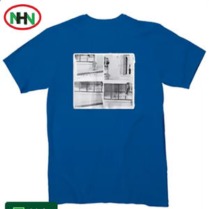 เสื้อยืดผู้ชายผ้าฝ้ายสีพื้นพิมพ์ลายฤดูร้อน/ฤดูใบไม้ผลิ ผ้ายืดสแปนเด็กซ์ ไซส์ XXL ผลิตในบังกลาเทศ ไซส์พลัส มีโลโก้ด้านหน้า - Product Image 1