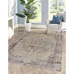 Vintage Style Printed <b>Rug</b>, Turkish Chenille Floral Design, Machine <b>Washable</b> <b>Kitchen</b> <b>Rug</b>,Chenille <b>Rug</b> - Product Image 3