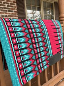 Manta de sillín de caballo de lana transpirable Forro de polialgodón Máxima comodidad para jinetes occidentales Long Trail Show Rides Saddle Pads - Product Image 4